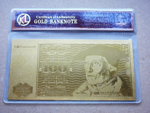 100 schein 24k vergoldet - 24k,