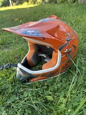 Kinder Crosshelm Moped S 51 52 Orange