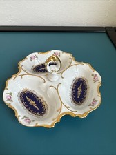 Pirkenhammer Manufaktur Fine Bohemien China Anbietschale, Vintage, Goldrand