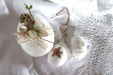 3 Ostereier shabby - handgemacht - Osterdekoration - Shabbychic - nostalgisch
