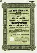 Grube Leopold 1937 Bitterfeld Holzweißig Goitzsche Sachsen Anhalt 500 RM Landau