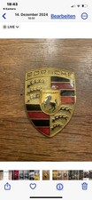 Emblem Motorhaube Porsche 911 991 981 Original!!! Plakette