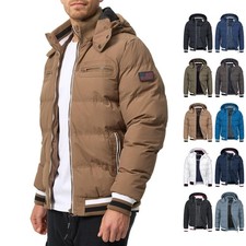Indicode Herren Winterjacke Marlon-Steppjacke Kapuze Daunen Optik Männerjacke