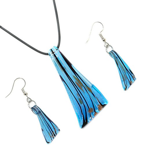 Blaues breitschwert halskette - blaues,