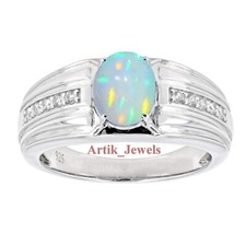 Natürlich Feuer Opal und Cz