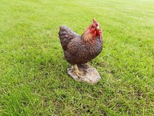 Gartenfigur Huhn stehend braun Dekofigur Henne FrostsicherBauernhof Ostern
