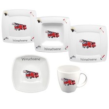 Kindergeschirr Feuerwehr