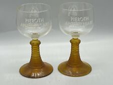 VINTAGE PIEROTH JAHRESTAG 30 JAHRE PAAR ORANGE STIEL BRANDY ROMER WEINGLAS