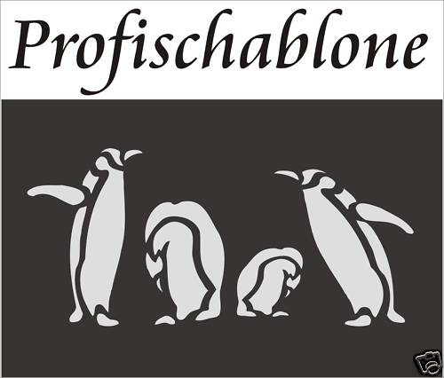 Pinguine wandschablonen - pinguine,