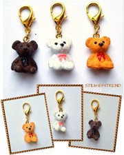 ANHÄNGER SCHLÜSSELANHÄNGER TASCHENANHÄNGER TEDDYBÄR BÄRCHEN braun weiß