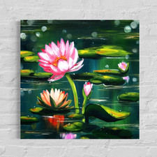 Seerose the pond canvas - in,