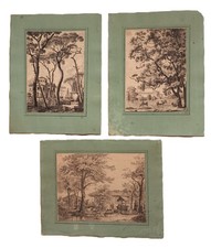 Konvolut Drei antike Kupferstiche oder Radierungen