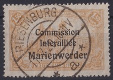 =Marienwerder Mi.Nr.28 gestempelt (Riesenburg) tief/st geprüft Bock BPP=