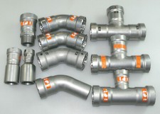 10x VIEGA MEGAPRESS PRESSFITTINGE 1 1/4" DN32 SET BOGEN T-STÜCK ÜBERGANG FITTING