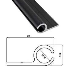 (8€/m) Kederschiene 2 m Alu