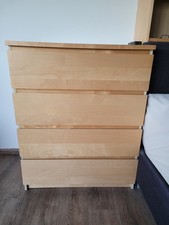 MALM Kommode, 4 Schubladen, Birke-Nachbildung