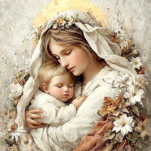 Wandbild heilige maria - wandbild,