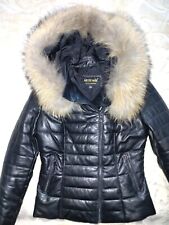 Jacke aus Leder mit XXL