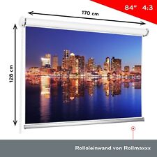 84 Rolleinwand Beamerleinwand Beamer Leinwand Projektionsleinwand 4:3 170x128cm