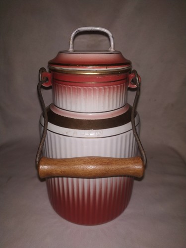 Vintage emaille milchkanne - vintage,