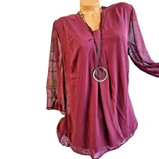 Sheego Damen Chiffon Bluse