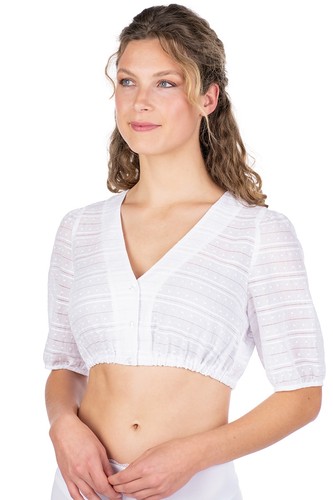 Dirndlbluse rivanna weiß - dirndlbluse,