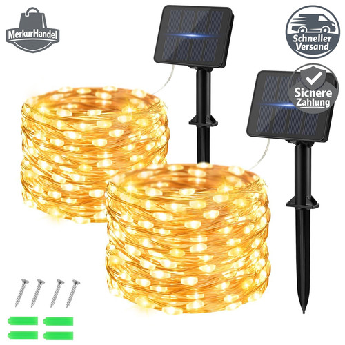 Solar lichterkette außen - solar,