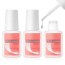 Nagelkleber, 3 Flaschen Extra Stark (7g) On Nagelkleber Für Kunstnägel Tips, Pre