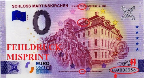 Euro fehldruck seriennummer - 0,
