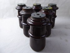 alter Isolator DDR braun Porzellan Deko Industrie Höhe 21 cm Ø 10 cm - 3,7 kg