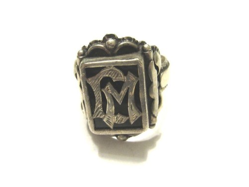 Antiker siegelring silber gold - siegelring, silber/gold