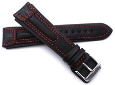 RIOS1931 Sulla Monza Leder Uhrenarmband mit Carbonprägung 20 mm 22 mm 24 mm