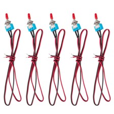 5 x SPST Kippschalter Drähte On / Off Metall Mini Kleine Automobil Boot Auto LKW