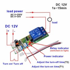 Neu dc 12v zeitrelais - 1/2/3x,