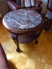 Beistelltisch Salontisch Marmorplatte Antik Vintage  / TOP