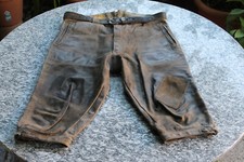 Chabby chic -  stark patinierte 3/4 Rindlederhose HAELSON / Bruchsal in H 54 !