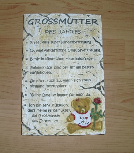 Gipsbild wandbild mit - mit, spruch