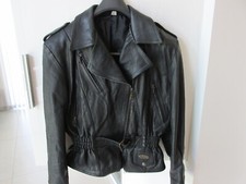 Motorradjacke für Damen, Leder schwarz, Gr. S. Fabrikat "RICHA"