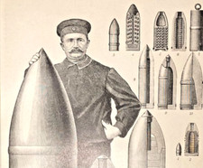 Alte Lithographie, Geschosse