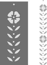 Blumendekor Wandschablone