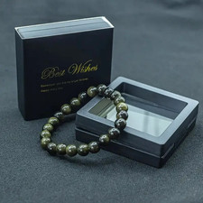 Goldenes Obsidian-Armband