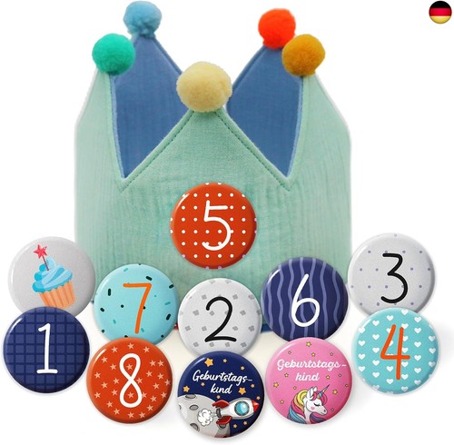 Geburtstagskrone musselin mit - musselin,