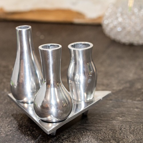 Aluminium vase klein - aluminium,