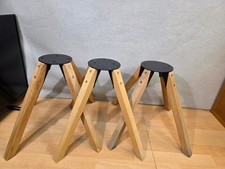 1 von 6 Stück Stuhlgestelle Holzbeine Metalleinlage