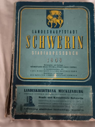 Stadtadressbuch schwerin 1949 - stadtadressbuch,
