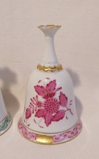 3x Herend Tischglocke 1. Wahl 8039 Apponyi Purpur Orange und Grün