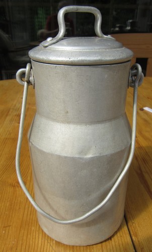 Vintage milchkanne aluminium - milchkanne,