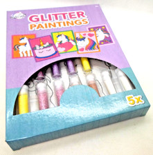 Einhorn Glitzer Sandbilder Unicorn Glitzerbilder mit Glitzersand & 5 Malvorlagen