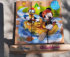 4 In 1 Holzpuzzle Disney Mickey Mouse  Minnie Mouse Goffy Donald Duck Eichhorn
