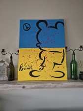 Leinwand/Gemälde 60x80 War Peace Ukraine Acryl Bild Pop Art